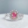 微信图片_20240805094316 SGARIT Fine Jewelry Producer Custom Solid 18k White Gold 0.31 Carats Oval Cut Jewellery Luxury Fancy Pink Natural Diamond SI Ring