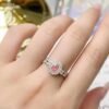 微信图片_20240805094329 SGARIT Fine Jewelry Producer Custom Solid 18k White Gold 0.31 Carats Oval Cut Jewellery Luxury Fancy Pink Natural Diamond SI Ring