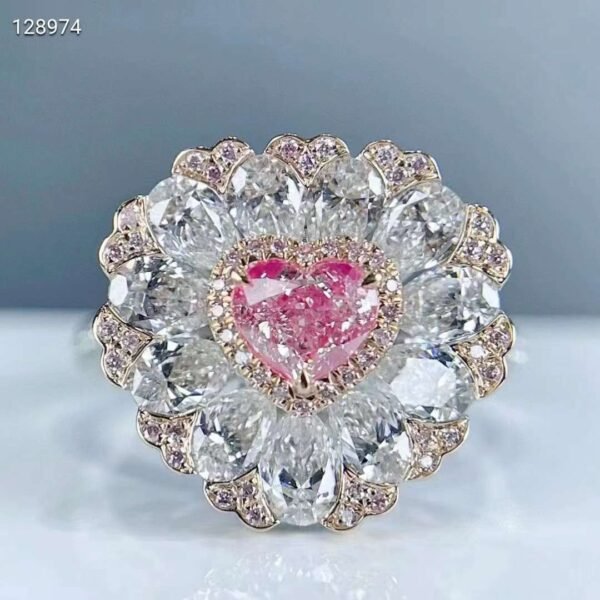 微信图片_20240805094415 SGARIT Fine Jewelry Supplier Custom Solid 18k White Gold 0.55 Carats Heart Cut Jewellery Luxury Fancy Orangy Pink Natural Diamond VS1 Ring