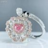 微信图片_20240805094421 SGARIT Fine Jewelry Supplier Custom Solid 18k White Gold 0.55 Carats Heart Cut Jewellery Luxury Fancy Orangy Pink Natural Diamond VS1 Ring