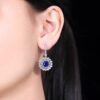 微信图片_202408051426484 SGARIT Fine Jewelry Manufacturer Custom Real 18k White Gold 4.46 Carats Round Brilliant Cut Jewellery Luxury Natural Gemstone Sri Lanka Sapphire Earrings