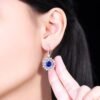 微信图片_202408051426486 SGARIT Fine Jewelry Manufacturer Custom Real 18k White Gold 4.46 Carats Round Brilliant Cut Jewellery Luxury Natural Gemstone Sri Lanka Sapphire Earrings