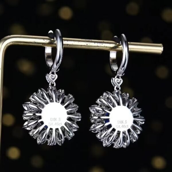 微信图片_20240805142649 SGARIT Fine Jewelry Manufacturer Custom Real 18k White Gold 4.46 Carats Round Brilliant Cut Jewellery Luxury Natural Gemstone Sri Lanka Sapphire Earrings