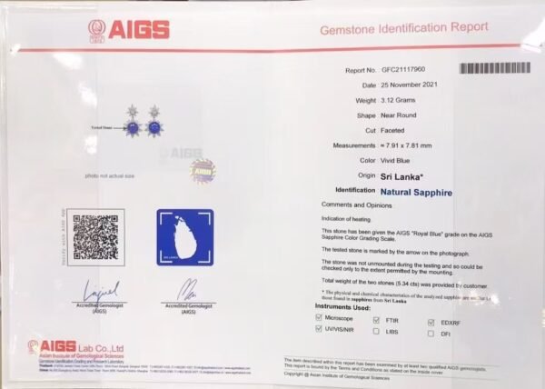 微信图片_202408061019511 SGARIT Fine Jewelry Manufacturer Custom Real 18k White Gold 5.34 Carats Round Brilliant Cut Jewellery Luxury Natural Gemstone Sri Lanka Royal Blue Sapphire Earrings