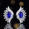 微信图片_20240806102004 SGARIT Fine Jewelry Manufacturer Custom Real 18k White Gold 0.81 Carats Oval Cut Jewellery Luxury Natural Gemstone Sri Lanka Blue Sapphire Earrings