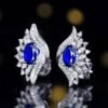 微信图片_202408061020041 SGARIT Fine Jewelry Manufacturer Custom Real 18k White Gold 0.81 Carats Oval Cut Jewellery Luxury Natural Gemstone Sri Lanka Blue Sapphire Earrings