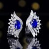 微信图片_202408061020042 SGARIT Fine Jewelry Manufacturer Custom Real 18k White Gold 0.81 Carats Oval Cut Jewellery Luxury Natural Gemstone Sri Lanka Blue Sapphire Earrings