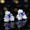 微信图片_202408061020221 SGARIT Fine Jewelry Manufacturer Custom Real 18k White Gold 1.55 Carats Oval Cut Jewellery Luxury Natural Gemstone Sri Lanka Unheated Royal Blue Sapphire Earrings