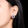 微信图片_202408061020224 SGARIT Fine Jewelry Manufacturer Custom Real 18k White Gold 1.55 Carats Oval Cut Jewellery Luxury Natural Gemstone Sri Lanka Unheated Royal Blue Sapphire Earrings