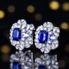 微信图片_202408061020421 SGARIT Fine Jewelry Manufacturer Custom Real 18k White Gold 4.1 Carats Cushion Cut Jewellery Luxury Natural Gemstone Sri Lanka Blue Sapphire Earrings