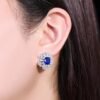 微信图片_202408061020434 SGARIT Fine Jewelry Manufacturer Custom Real 18k White Gold 4.1 Carats Cushion Cut Jewellery Luxury Natural Gemstone Sri Lanka Blue Sapphire Earrings