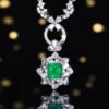 微信图片_202408061020593 SGARIT Fine Jewelry Manufacturer Customized Solid 18k White Gold 1.19 Carats Emerald Cut Jewellery Classic Engagement Anniversary Musa level Green Natural Gemstone Emerald Pendant/Ring