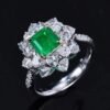 微信图片_202408061021001 SGARIT Fine Jewelry Manufacturer Customized Solid 18k White Gold 1.19 Carats Emerald Cut Jewellery Classic Engagement Anniversary Musa level Green Natural Gemstone Emerald Pendant/Ring