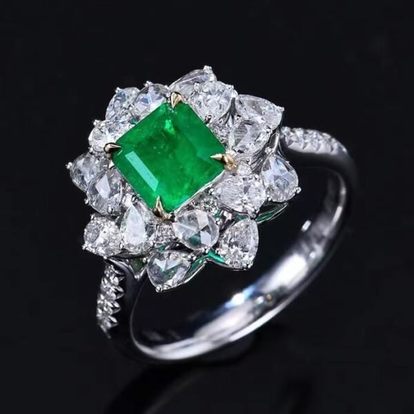微信图片_202408061021001 SGARIT Fine Jewelry Manufacturer Customized Solid 18k White Gold 1.19 Carats Emerald Cut Jewellery Classic Engagement Anniversary Musa level Green Natural Gemstone Emerald Pendant/Ring