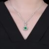 微信图片_202408061021003 SGARIT Fine Jewelry Manufacturer Customized Solid 18k White Gold 1.19 Carats Emerald Cut Jewellery Classic Engagement Anniversary Musa level Green Natural Gemstone Emerald Pendant/Ring