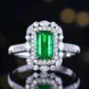 微信图片_20240806102117 SGARIT Fine Jewelry Factory Customized Solid 18k White Gold 0.75 Carats Emerald Cut Jewellery Classic Engagement Anniversary Green Natural Gemstone Emerald Ring