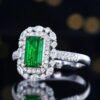 微信图片_20240806102118 SGARIT Fine Jewelry Factory Customized Solid 18k White Gold 0.75 Carats Emerald Cut Jewellery Classic Engagement Anniversary Green Natural Gemstone Emerald Ring