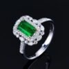微信图片_202408061021182 SGARIT Fine Jewelry Factory Customized Solid 18k White Gold 0.75 Carats Emerald Cut Jewellery Classic Engagement Anniversary Green Natural Gemstone Emerald Ring
