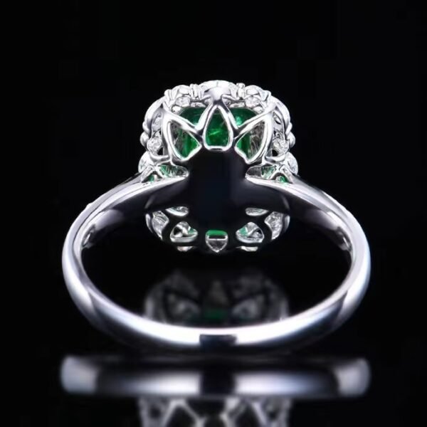 微信图片_202408061021183 SGARIT Fine Jewelry Factory Customized Solid 18k White Gold 0.75 Carats Emerald Cut Jewellery Classic Engagement Anniversary Green Natural Gemstone Emerald Ring
