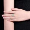 微信图片_20240806102119 SGARIT Fine Jewelry Factory Customized Solid 18k White Gold 0.75 Carats Emerald Cut Jewellery Classic Engagement Anniversary Green Natural Gemstone Emerald Ring