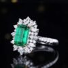 微信图片_202408061023491 SGARIT Fine Jewelry Factory Customized Solid 18k White Gold 2.46 Carats Emerald Cut Jewellery Classic Engagement Anniversary Vivid Green Natural Gemstone Emerald Ring