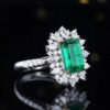 微信图片_202408061023492 SGARIT Fine Jewelry Factory Customized Solid 18k White Gold 2.46 Carats Emerald Cut Jewellery Classic Engagement Anniversary Vivid Green Natural Gemstone Emerald Ring