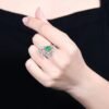 微信图片_202408061024175 SGARIT Fine Jewelry Factory Customized Solid 18k White Gold 0.89 Carats Emerald Cut Jewellery Classic Engagement Anniversary Green Natural Gemstone Emerald Ring