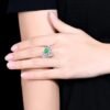 微信图片_202408061024181 SGARIT Fine Jewelry Factory Customized Solid 18k White Gold 0.89 Carats Emerald Cut Jewellery Classic Engagement Anniversary Green Natural Gemstone Emerald Ring