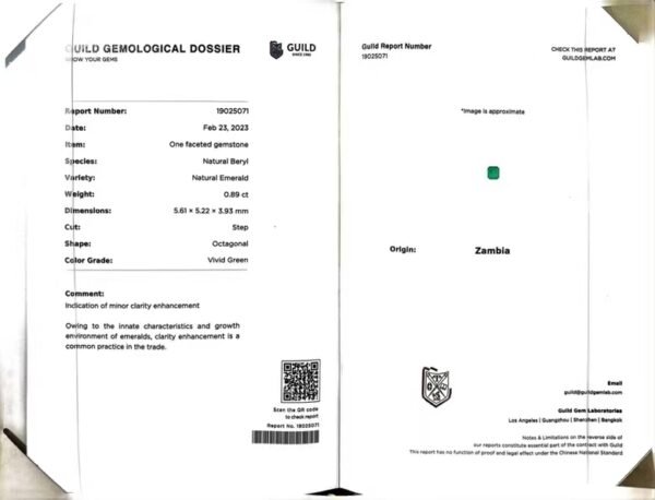 微信图片_202408061024182 SGARIT Fine Jewelry Factory Customized Solid 18k White Gold 0.89 Carats Emerald Cut Jewellery Classic Engagement Anniversary Green Natural Gemstone Emerald Ring