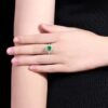 SGARIT Fine Jewelry Manufacturer Customized Solid 18k White Gold 1.83 Carats Emerald Cut Jewellery Classic Engagement Anniversary Wharton Green Natural Gemstone Emerald Pendant/Ring