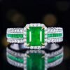 微信图片_20240806102504 SGARIT Fine Jewelry Factory Customized Solid 18k White Gold 1.42 Carats Emerald Cut Jewellery Classic Engagement Anniversary Green Natural Gemstone Emerald Ring