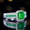 微信图片_202408061025051 SGARIT Fine Jewelry Factory Customized Solid 18k White Gold 1.42 Carats Emerald Cut Jewellery Classic Engagement Anniversary Green Natural Gemstone Emerald Ring