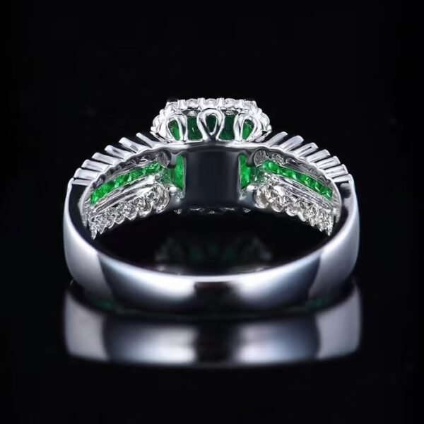 微信图片_202408061025052 SGARIT Fine Jewelry Factory Customized Solid 18k White Gold 1.42 Carats Emerald Cut Jewellery Classic Engagement Anniversary Green Natural Gemstone Emerald Ring