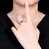 微信图片_202408061025053 SGARIT Fine Jewelry Factory Customized Solid 18k White Gold 1.42 Carats Emerald Cut Jewellery Classic Engagement Anniversary Green Natural Gemstone Emerald Ring