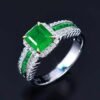 微信图片_202408061025056 SGARIT Fine Jewelry Factory Customized Solid 18k White Gold 1.42 Carats Emerald Cut Jewellery Classic Engagement Anniversary Green Natural Gemstone Emerald Ring