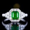 微信图片_20240806102522 SGARIT Fine Jewelry Factory Customized Solid 18k White Gold 1.29 Carats Emerald Cut Jewellery Classic Engagement Anniversary Vivid Green Natural Gemstone Emerald Ring