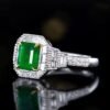 微信图片_202408061025221 SGARIT Fine Jewelry Factory Customized Solid 18k White Gold 1.29 Carats Emerald Cut Jewellery Classic Engagement Anniversary Vivid Green Natural Gemstone Emerald Ring