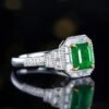 微信图片_202408061025222 SGARIT Fine Jewelry Factory Customized Solid 18k White Gold 1.29 Carats Emerald Cut Jewellery Classic Engagement Anniversary Vivid Green Natural Gemstone Emerald Ring