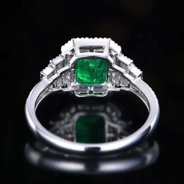 微信图片_202408061025231 SGARIT Fine Jewelry Factory Customized Solid 18k White Gold 1.29 Carats Emerald Cut Jewellery Classic Engagement Anniversary Vivid Green Natural Gemstone Emerald Ring