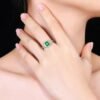 微信图片_202408061025233 SGARIT Fine Jewelry Factory Customized Solid 18k White Gold 1.29 Carats Emerald Cut Jewellery Classic Engagement Anniversary Vivid Green Natural Gemstone Emerald Ring