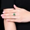 微信图片_202408061025234 SGARIT Fine Jewelry Factory Customized Solid 18k White Gold 1.29 Carats Emerald Cut Jewellery Classic Engagement Anniversary Vivid Green Natural Gemstone Emerald Ring
