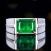 微信图片_20240806102541 SGARIT Fine Jewelry Factory Customized Solid 18k White Gold 2.12 Carats Emerald Cut Jewellery Classic Engagement Anniversary Vivid Green Natural Gemstone Emerald Ring