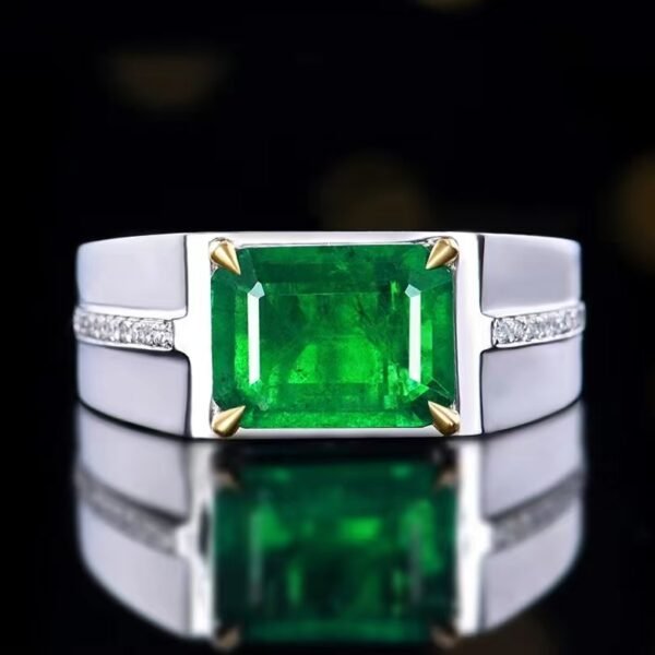 微信图片_20240806102541 SGARIT Fine Jewelry Factory Customized Solid 18k White Gold 2.12 Carats Emerald Cut Jewellery Classic Engagement Anniversary Vivid Green Natural Gemstone Emerald Ring