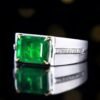 微信图片_202408061025411 SGARIT Fine Jewelry Factory Customized Solid 18k White Gold 2.12 Carats Emerald Cut Jewellery Classic Engagement Anniversary Vivid Green Natural Gemstone Emerald Ring