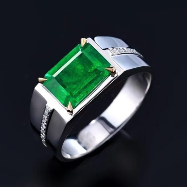 微信图片_202408061025413 SGARIT Fine Jewelry Factory Customized Solid 18k White Gold 2.12 Carats Emerald Cut Jewellery Classic Engagement Anniversary Vivid Green Natural Gemstone Emerald Ring