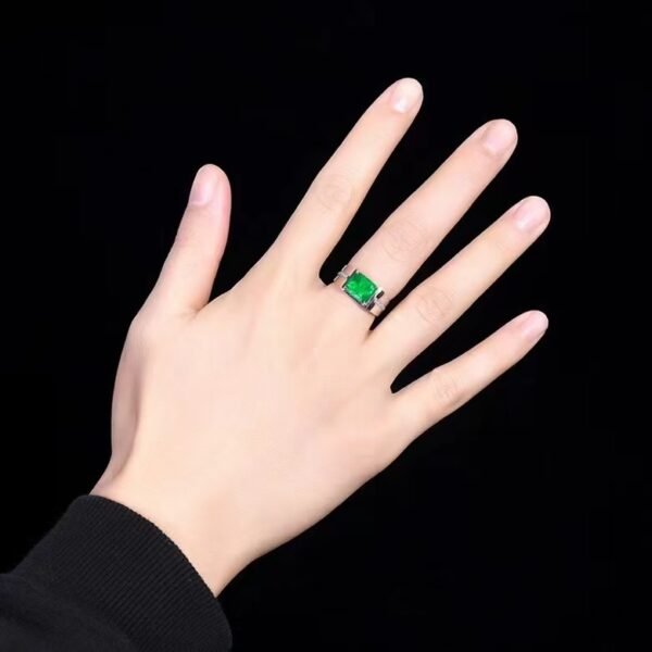 微信图片_202408061025414 SGARIT Fine Jewelry Factory Customized Solid 18k White Gold 2.12 Carats Emerald Cut Jewellery Classic Engagement Anniversary Vivid Green Natural Gemstone Emerald Ring