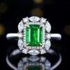 微信图片_20240806102559 SGARIT Fine Jewelry Factory Customized Solid 18k White Gold 1.23 Carats Emerald Cut Jewellery Classic Engagement Anniversary Wharton Green Natural Gemstone Emerald Ring