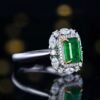 微信图片_202408061025592 SGARIT Fine Jewelry Factory Customized Solid 18k White Gold 1.23 Carats Emerald Cut Jewellery Classic Engagement Anniversary Wharton Green Natural Gemstone Emerald Ring