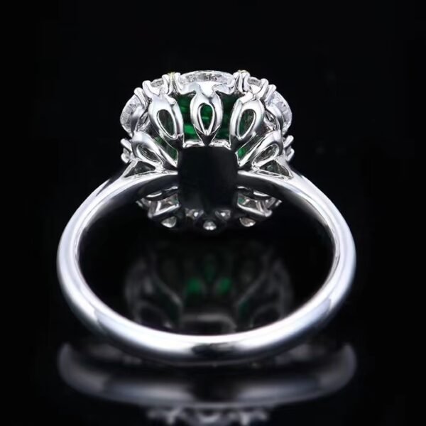 微信图片_20240806102600 SGARIT Fine Jewelry Factory Customized Solid 18k White Gold 1.23 Carats Emerald Cut Jewellery Classic Engagement Anniversary Wharton Green Natural Gemstone Emerald Ring