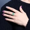 微信图片_202408061026271 SGARIT Fine Jewelry Factory Customized Solid 18k White Gold 1.43 Carats Heart Cut Jewellery Classic Engagement Anniversary Wharton Green Natural Gemstone Emerald Ring